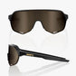 100 Percent Sunglasses - S2 - Matte Black - Soft Gold Mirror Lens – Second View | Smash It Sports