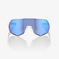 100 Percent Sunglasses -  S2 - Matte White - HiPER Blue Multilayer Mirror Lens – Second View | Smash It Sports