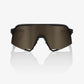 100 Percent Sunglasses - S3 - Soft Tact Black - Soft Gold Mirror Lens – Second View | Smash It Sports