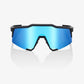 100 Percent Sunglasses - SPEEDCRAFT - Matte Black - HiPER Blue Multilayer Mirror Lens – Second View | Smash It Sports