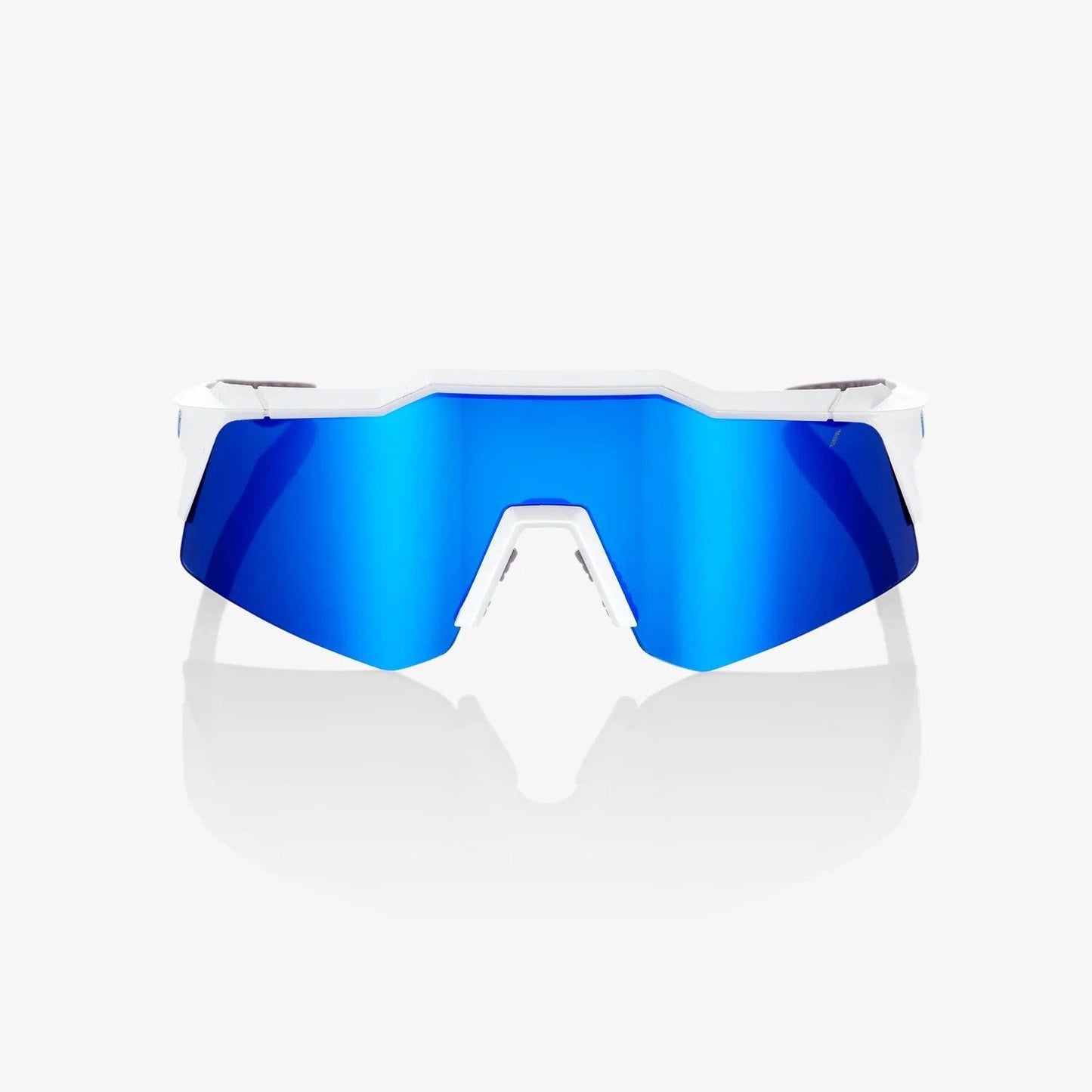 100 Percent Sunglasses - SPEEDCRAFT XS - Matte White - Blue Multilayer Mirror Lens – Second View | Smash It Sports