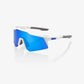 100 Percent Sunglasses - SPEEDCRAFT XS - Matte White - Blue Multilayer Mirror Lens – Primary View | Smash It Sports