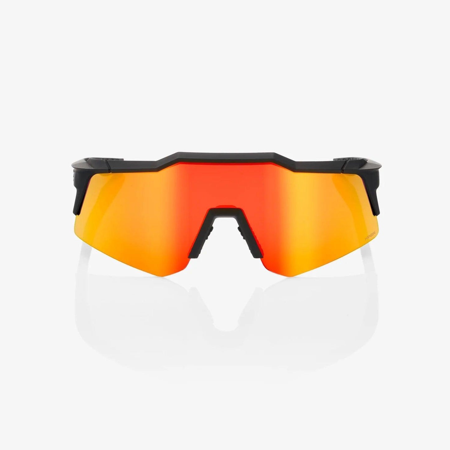 100 Percent Sunglasses - SPEEDCRAFT XS - Soft Tact Black - HiPER Red Multilayer Mirror Lens – Second View | Smash It Sports