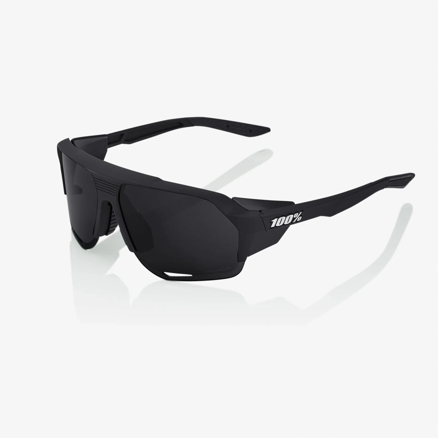 100 Percent Sunglasses - Norvik - Matte Black - Grey PEAKPOLAR Lens