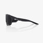 100 Percent Sunglasses - Norvik - Matte Black - Grey PEAKPOLAR Lens