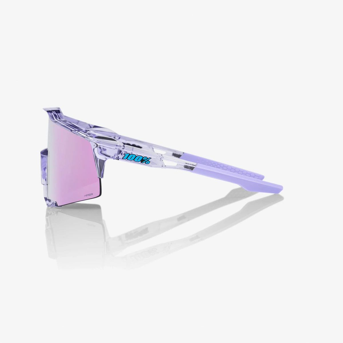 100 Percent Sunglasses - Speedcraft - Polished Translucent Lavender HiPER Lavender Mirror Lens