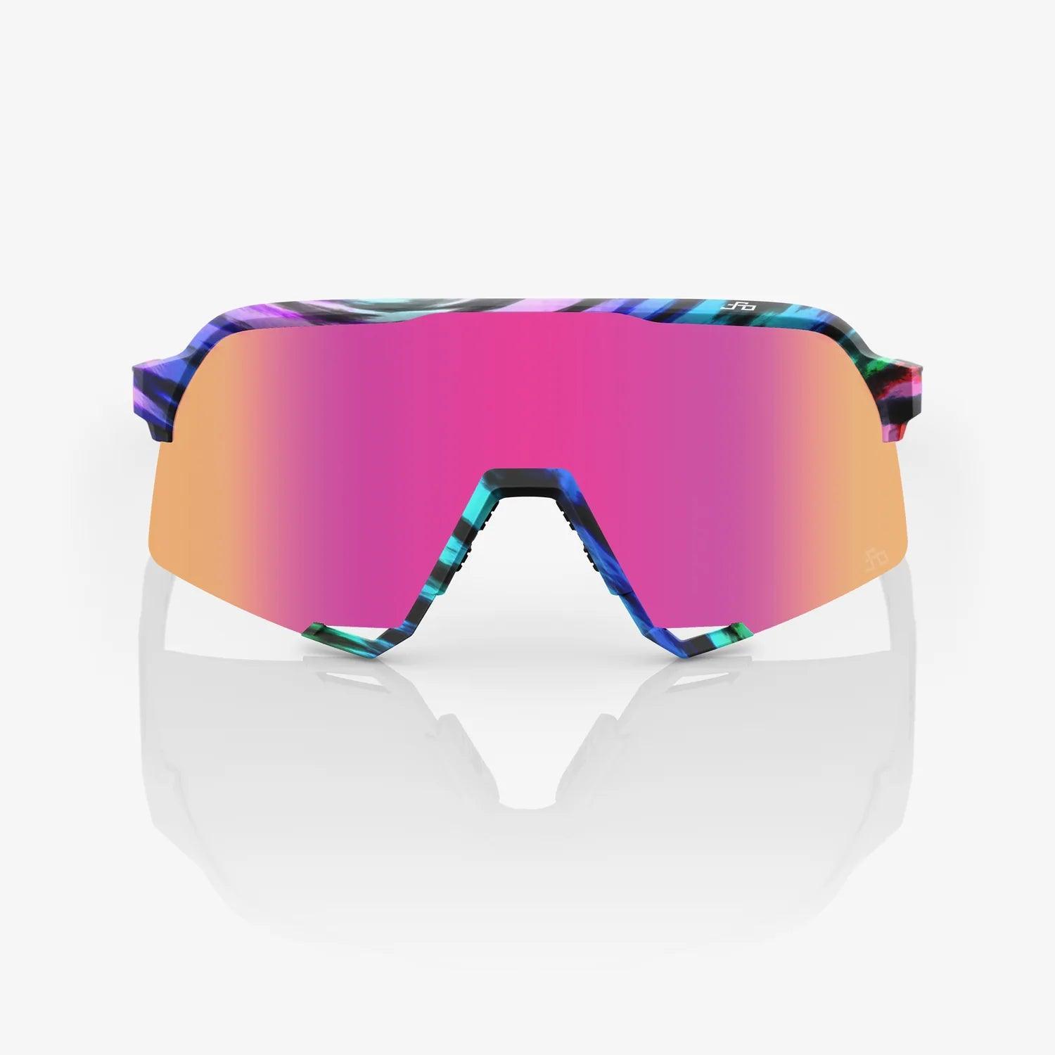 100% S3 - Peter Sagan LE Soft Tact Tie Dye Purple Multilayer Mirror Lens – Second View | Smash It Sports