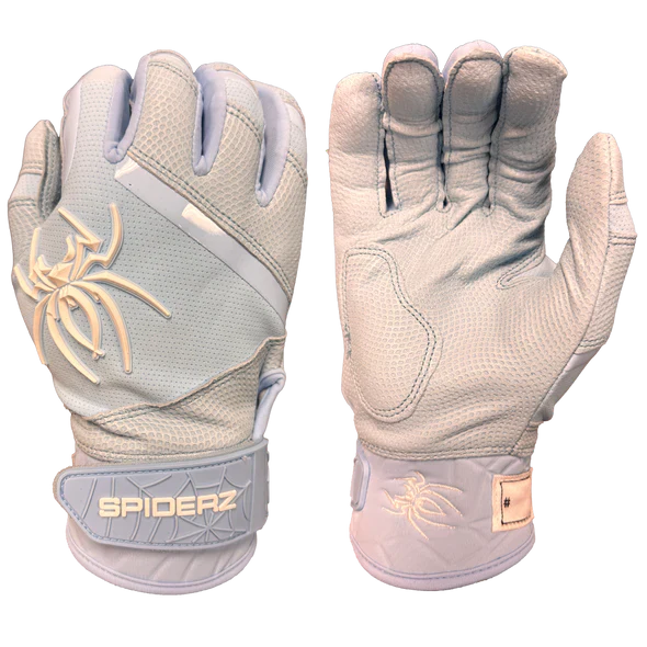 Spiderz Pro Premier Batting Gloves - Columbia Blue/White