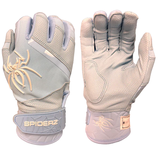 Spiderz Pro Premier Batting Gloves - Columbia Blue/White