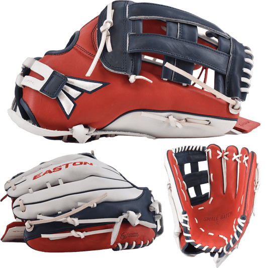 2022 Easton Small Batch No. 56 LHT Slowpitch Softball Glove - Red/Navy/White - Smash It Sports
