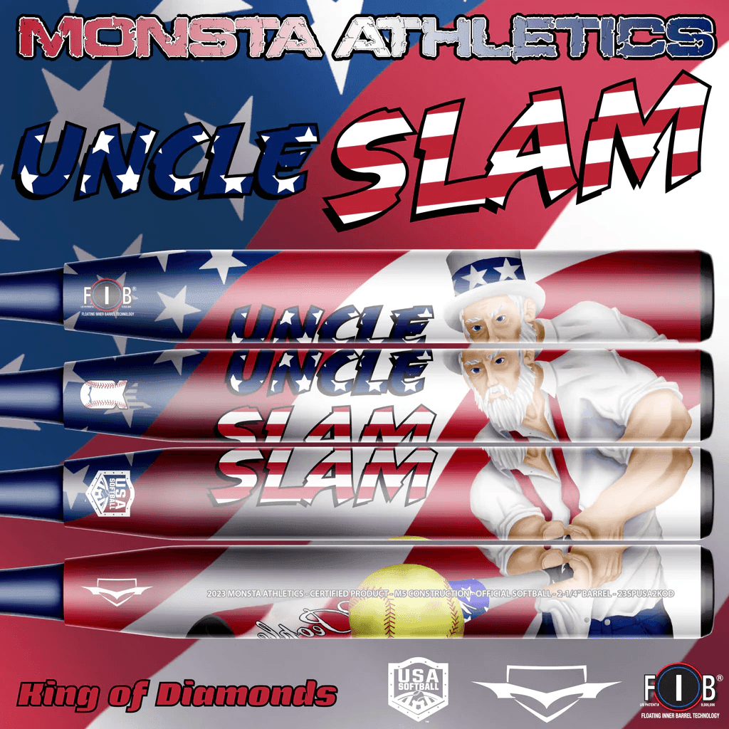 2023 Monsta Uncle Slam King of Diamonds - M5  2PC - 3900 Handle - USA/ASA Slowpitch Softball Bat – Specs Overview | Smash It