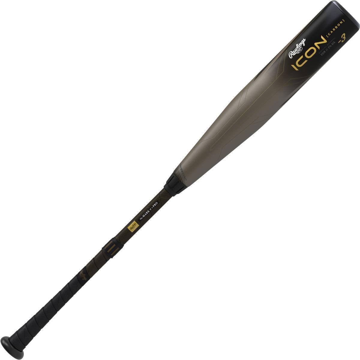 2023 Rawlings Icon (-3) BBCOR Baseball Bat - RBB3I3 – Primary View | Smash It Sports | The In/Tense, Zero-Loss