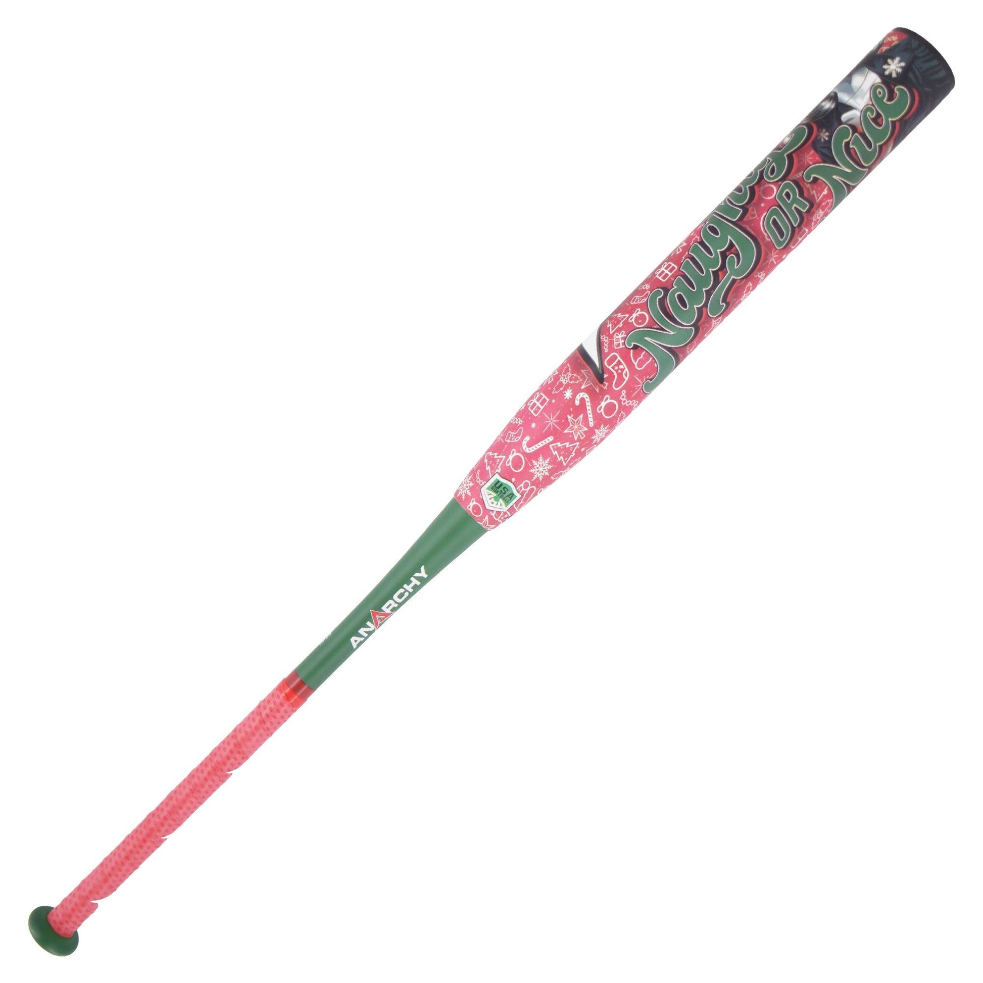 2024 Anarchy Naughty or Nice End Load USA/ASA Slowpitch Softball Bat ASPXMAS24A – Product View | Smash It Sports | composite