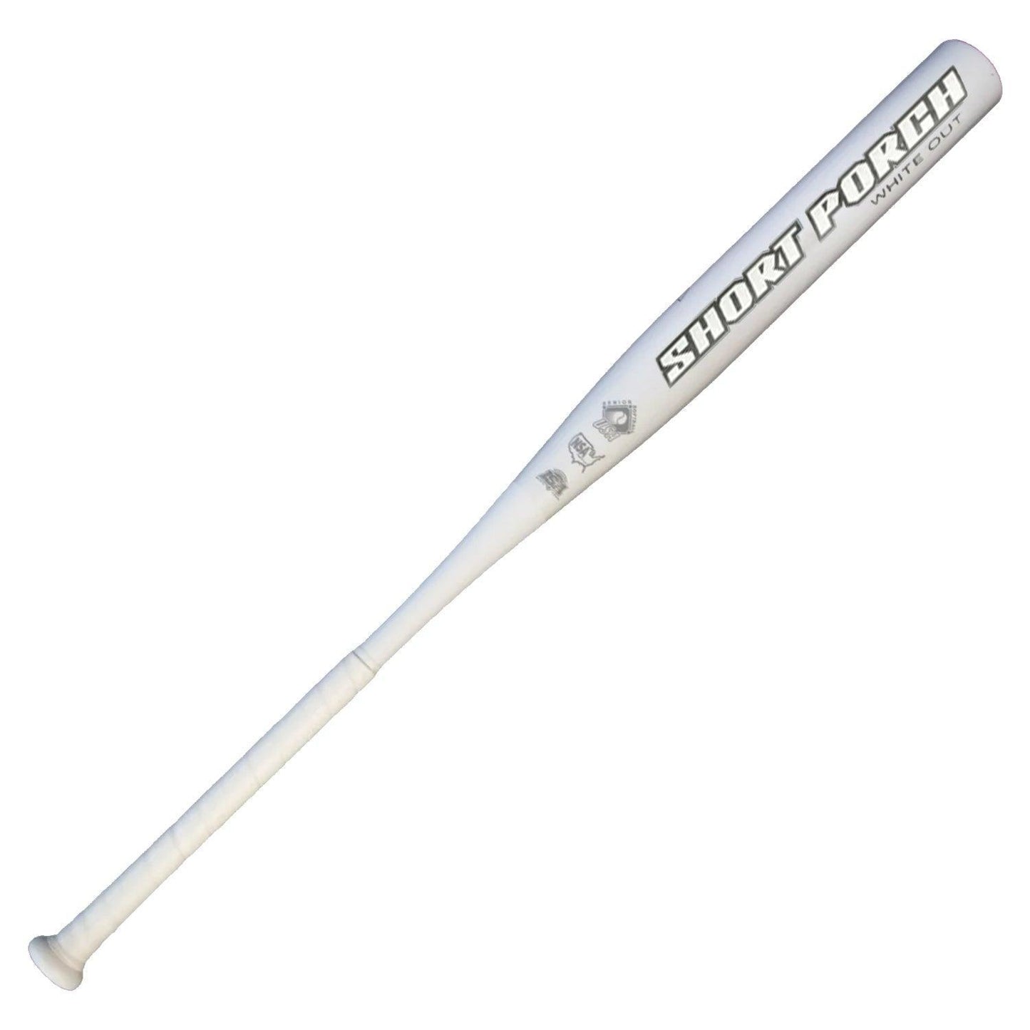 2025 Short Porch Wig Popper Whiteout End Loaded 1-Piece Kevlar SSUSA Senior Slowpitch Softball Bat – Product View | Smash It 