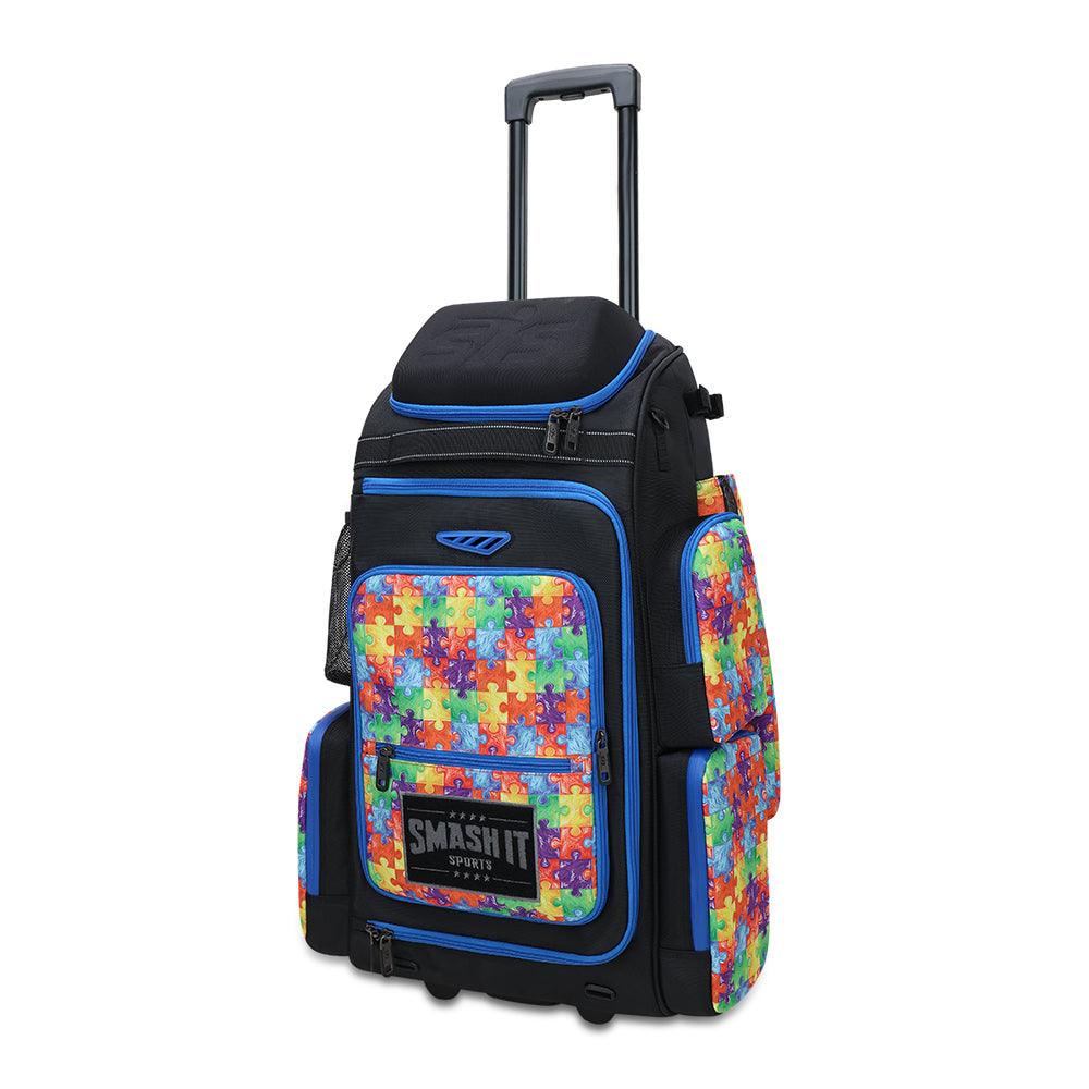 2025 Smash Ops Lil’ Guerrilla Hybrid Roller/Bat Pack Bag - Autism Awareness - Smash It Sports