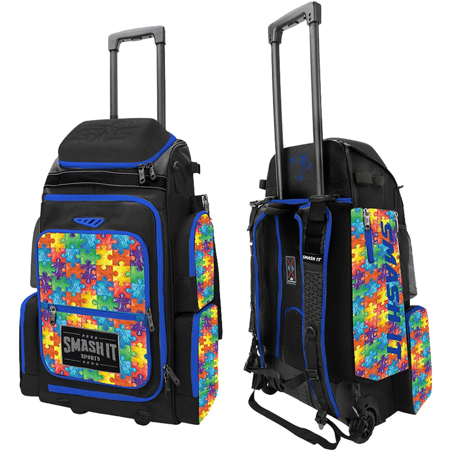 2025 Smash Ops Lil’ Guerrilla Hybrid Roller/Bat Pack Bag - Autism Awareness - Smash It Sports