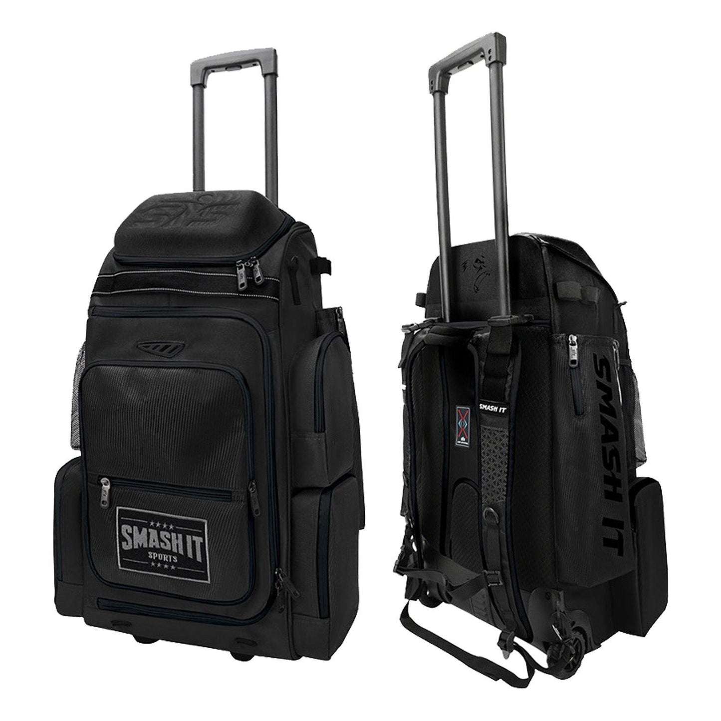 2025 Smash Ops Lil’ Guerrilla Hybrid Roller/Bat Pack Bag - Blackout - Smash It Sports