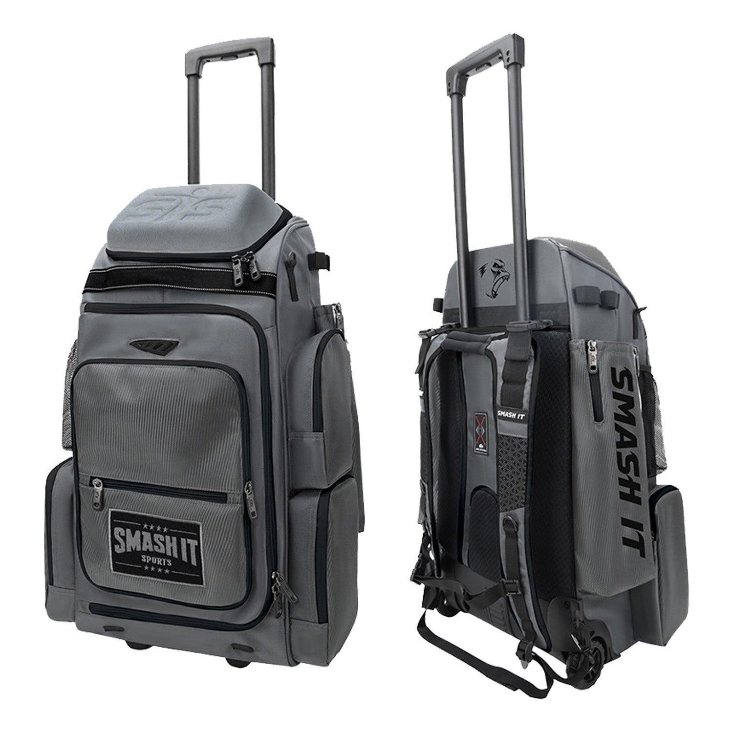 2025 Smash Ops Lil’ Guerrilla Hybrid Roller/Bat Pack Bag - Charcoal/Black - Smash It Sports