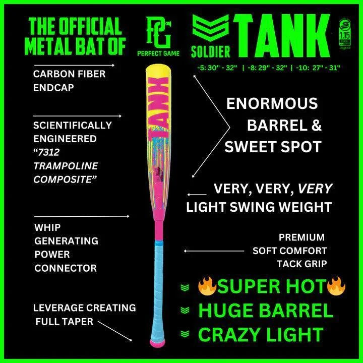 2025 Soldier Tank -5 USSSA Youth Baseball Bat – Product View | Smash It Sports | composite, usssa, balanced
