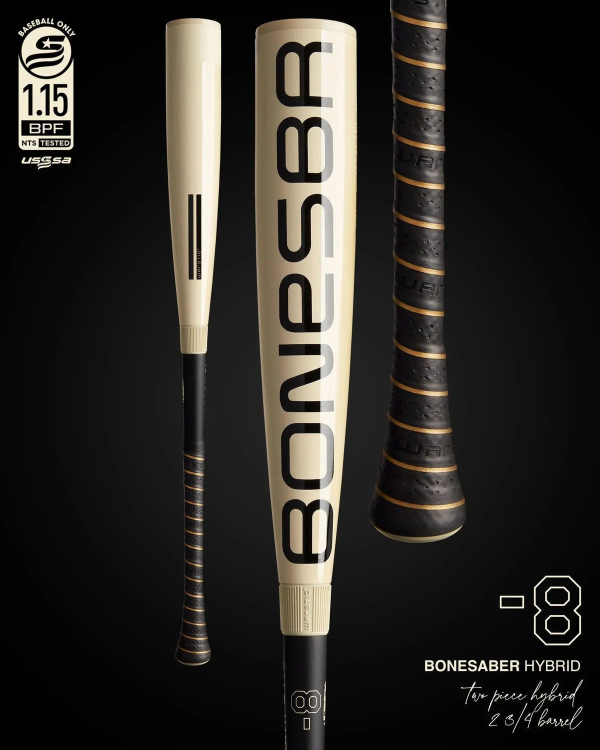 2025 Warstic Bonesaber Hybrid USSSA Baseball Bat -5 – Product View | Smash It Sports | maple, composite, alloy