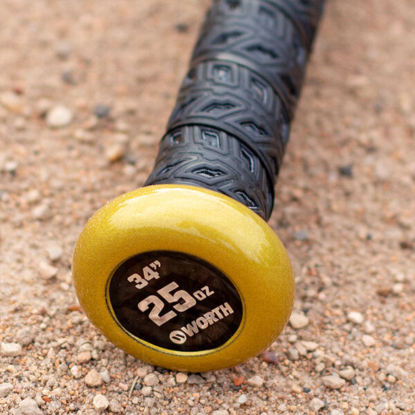 2025 Worth Bedlam Gold XL 1-Piece USSSA Slowpitch Softball Bat WSU5BEDG1L – Product View | Smash It Sports | composite, usssa