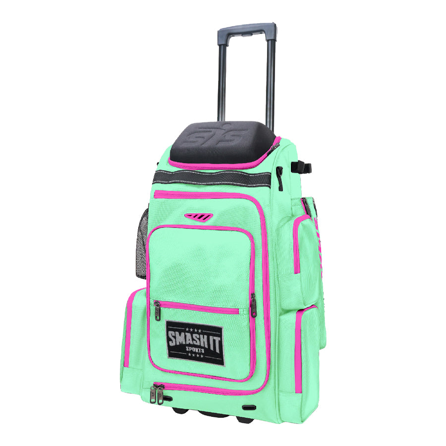 2025 Smash Ops Lil’ Guerrilla Hybrid Roller/Bat Pack Bag - Mint/Pink
