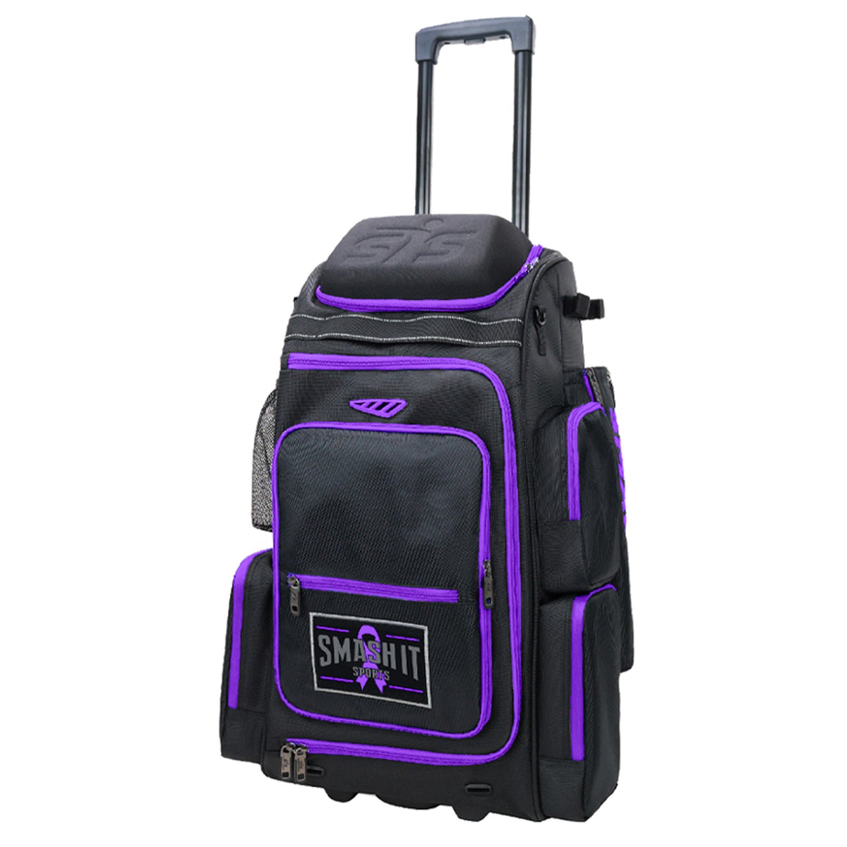 Smash Ops Lil Guerrilla Hybrid Roller/Bat Pack Bag - Purple Cancer Awareness – Product View | Smash It Sports | ash