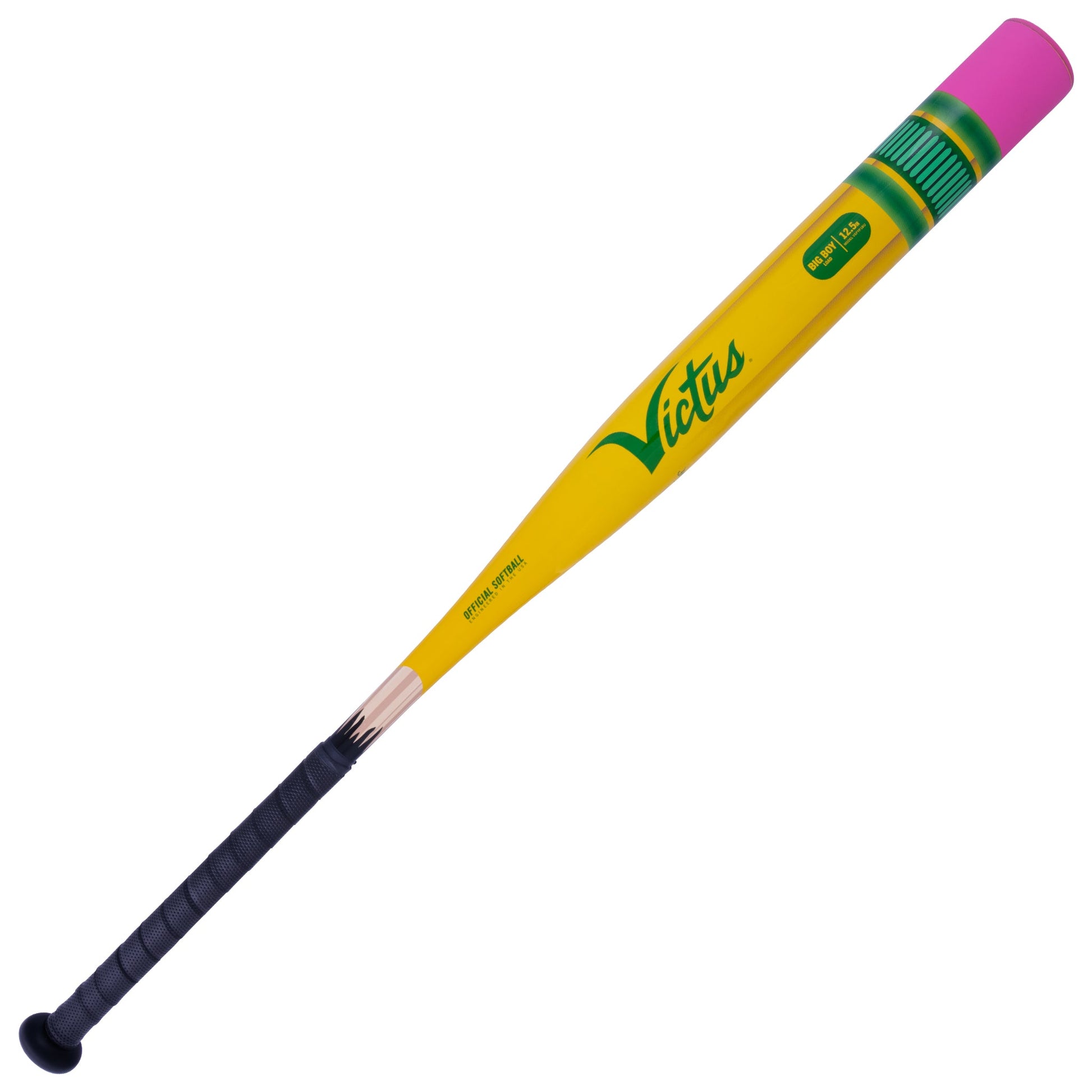 2025 Victus Yellow Pencil USSSA Slowpitch Softball Bat - VSPYP1BU – Product View | Smash It Sports | ash, composite, usssa