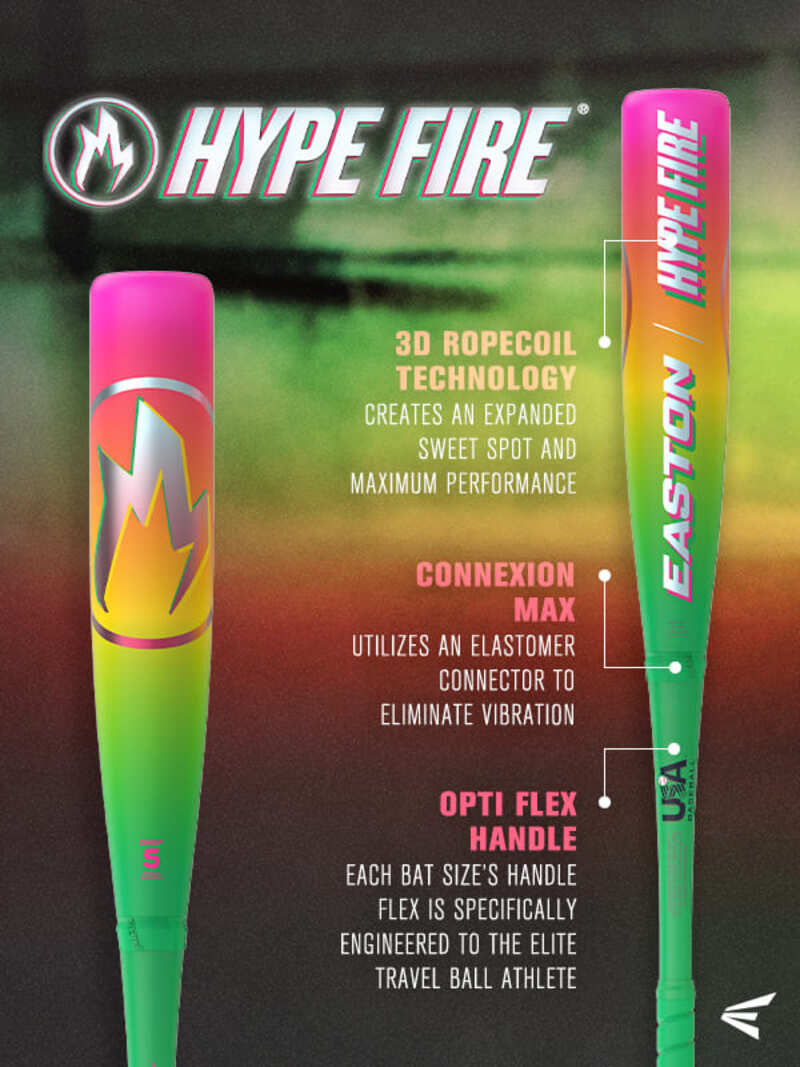 2026 Easton Hype Fire -11 USA Baseball Bat - EUS6HYP11
