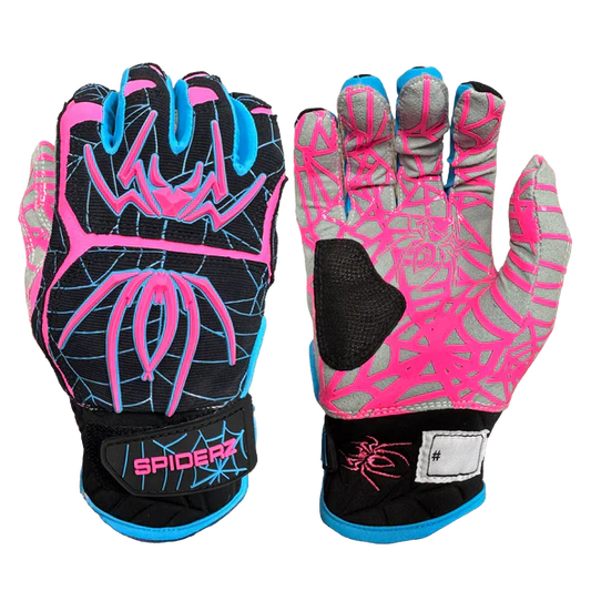Spiderz HYBRID Batting Gloves - Black Vice 2