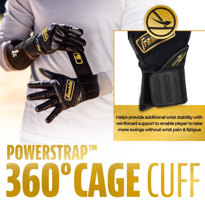 Franklin Powerstrap Infinite Baseball Batting Gloves (Multiple Colors)
