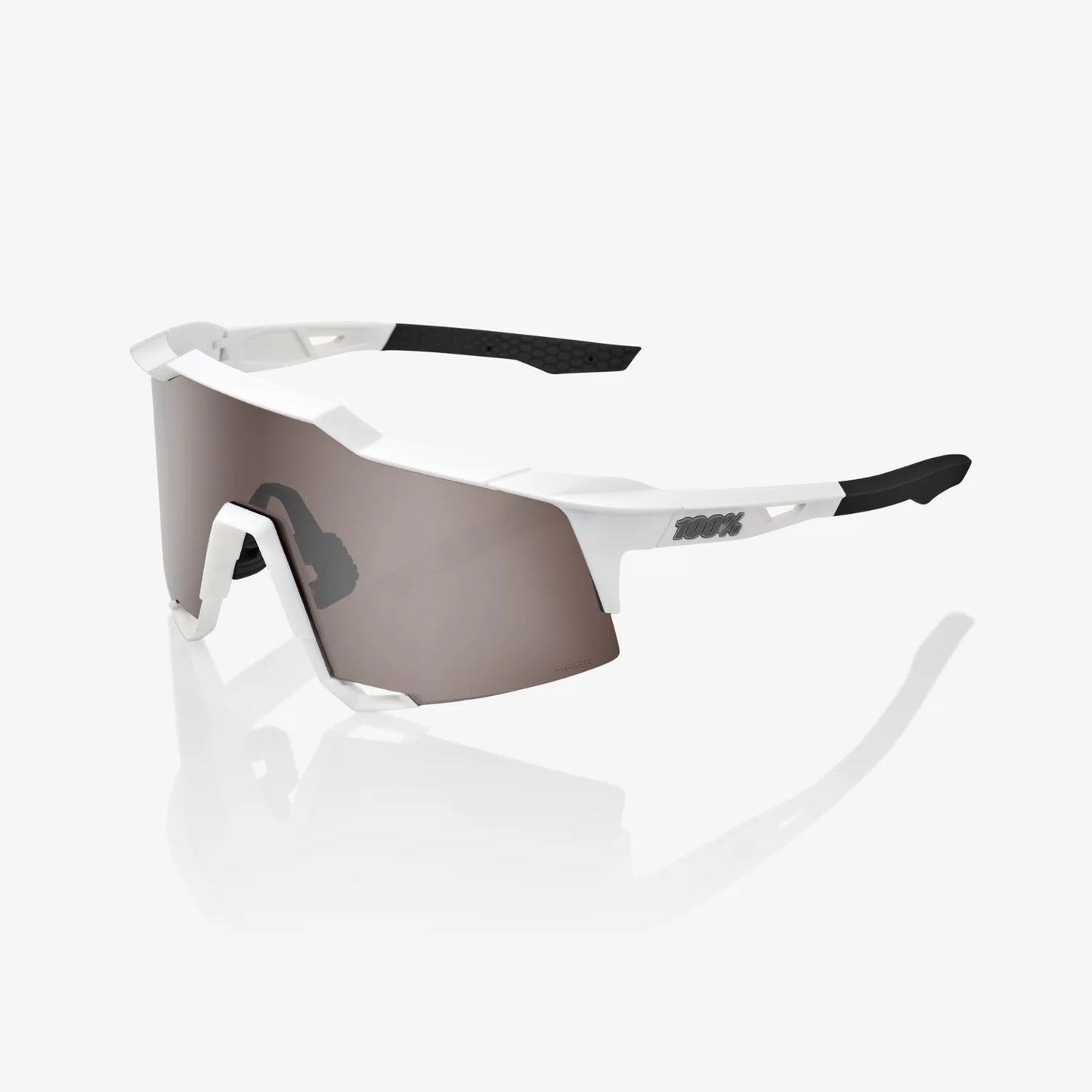 100 Percent Sunglasses - SPEEDCRAFT - Matte White - HiPER Silver Mirror Lens