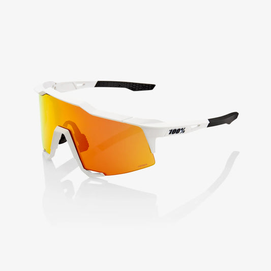 100 Percent Sunglasses - SPEEDCRAFT - Soft Tact Off White - HiPER Red Multilayer Mirror Lens