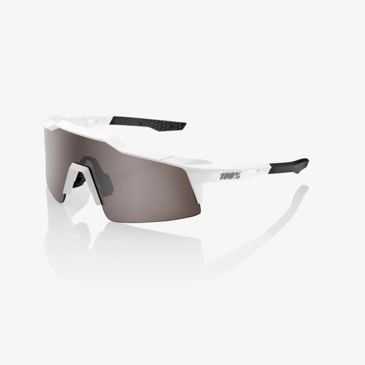 100 Percent Sunglasses - SPEEDCRAFT SL - Matte White - HiPER Silver Mirror Lens