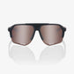 100 Percent Sunglasses - Norvik - Soft Tact Crystal Black - HiPER Crimson Silver Mirror Lens