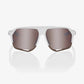 100 Percent Sunglasses - Norvik - Soft Tact White - HiPER Silver Mirror Lens