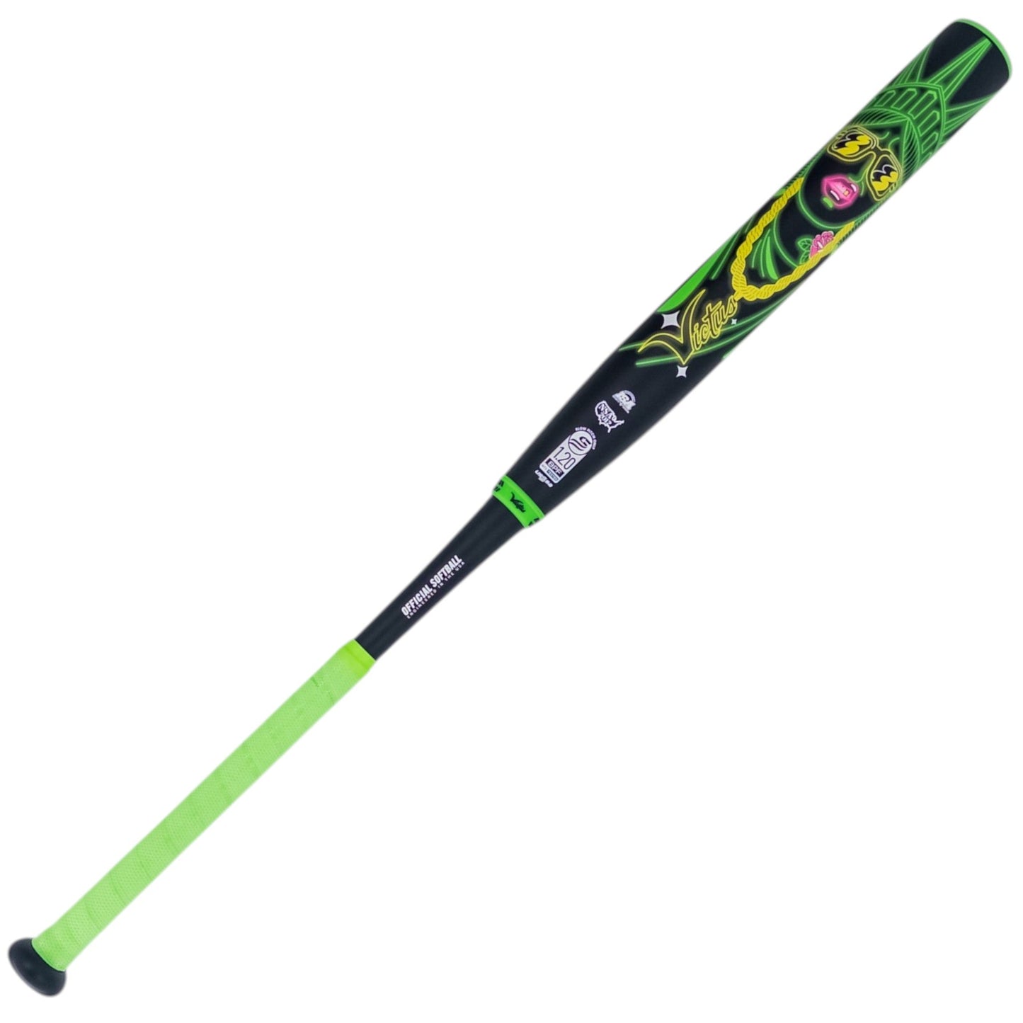 2026 Victus Beacon Neon Lime Ya-Ya Load 2-Piece USSSA Slowpitch Softball Bat - VSPBNL2YUSIS