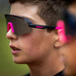 100 Percent Sunglasses - SLENDALE Youth - Matte Black/Pink - HiPER Blue Mirror