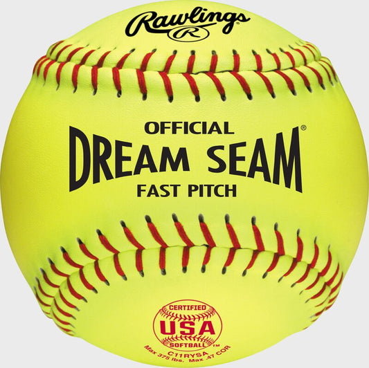 Rawlings 11" ASA/USA Dream Seam Synthetic Fastpitch Softballs C11RYSA