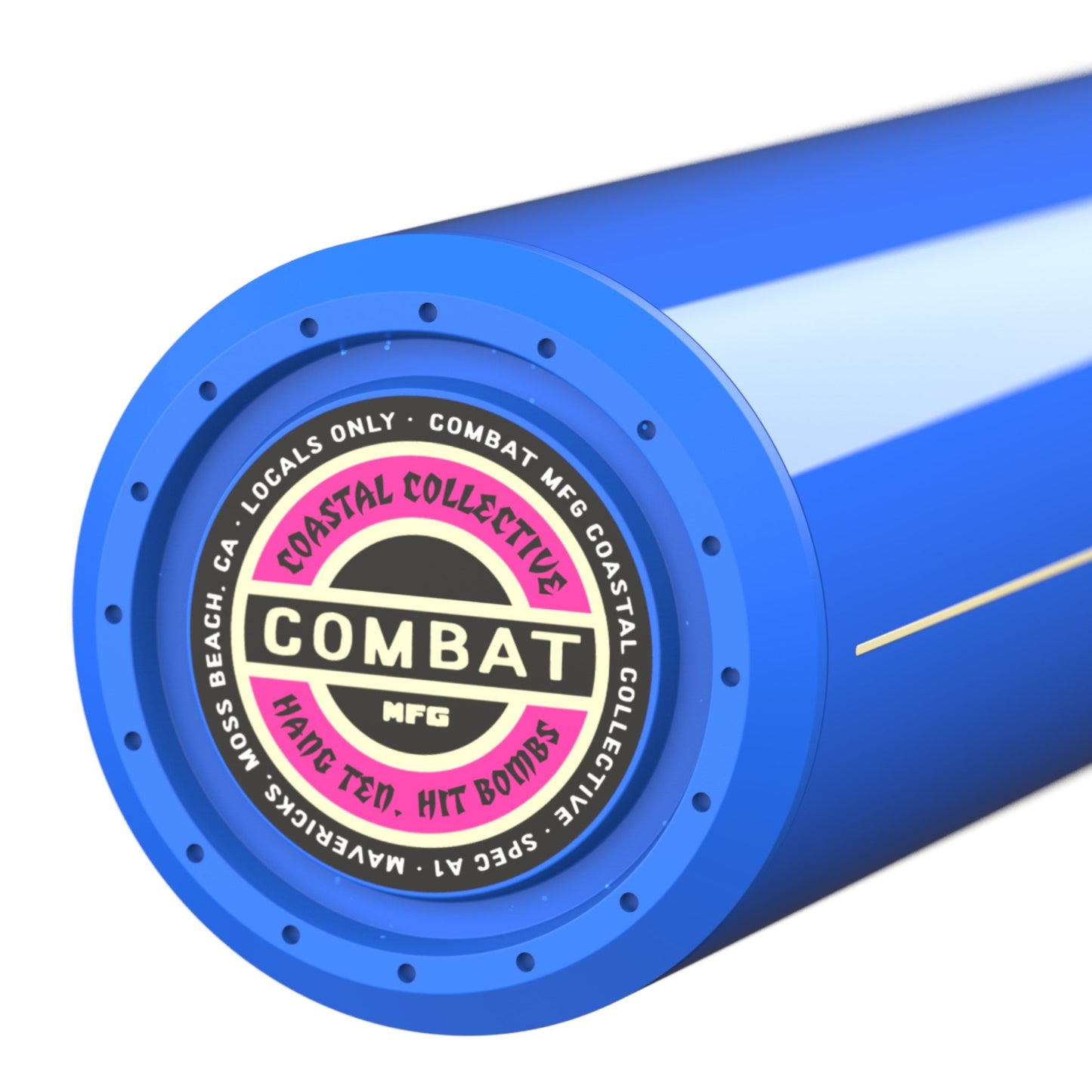 2026 Combat MFG Coastal Collective Mavericks Spec-A1 -3 BBCOR Baseball Bat - CBB7CSTB3 - cap closeup