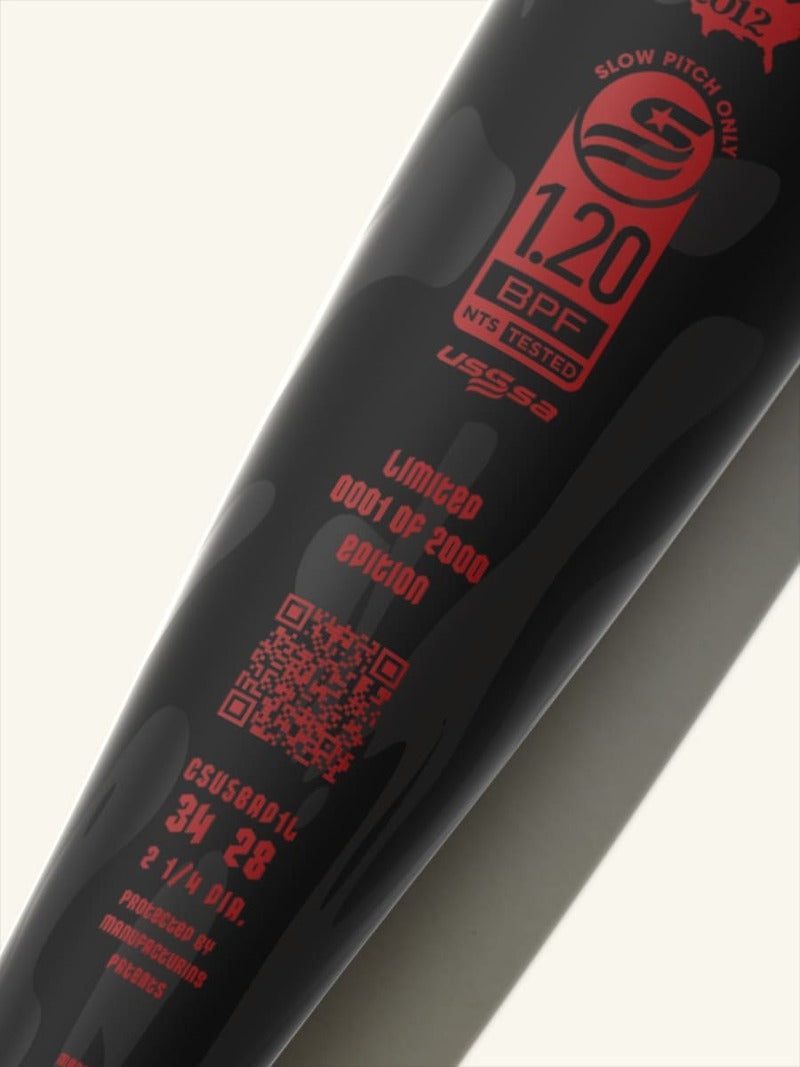 2025 Combat MFG SPEC-CR1 Badman Bradley Jones 12.75" 1-Piece USSSA Slowpitch Softball Bat - CSU5BAD1L – Product View | Smash 