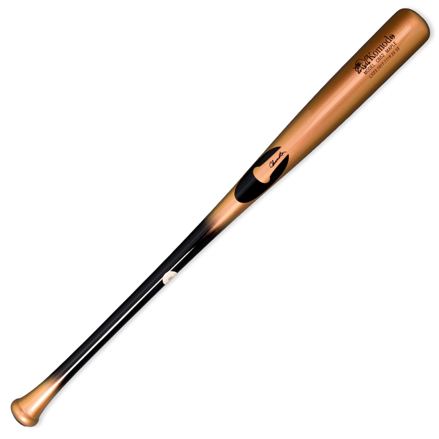 Chandler CB52 Performance Cut Komodo Maple Wood Baseball Bat - Black/M ...