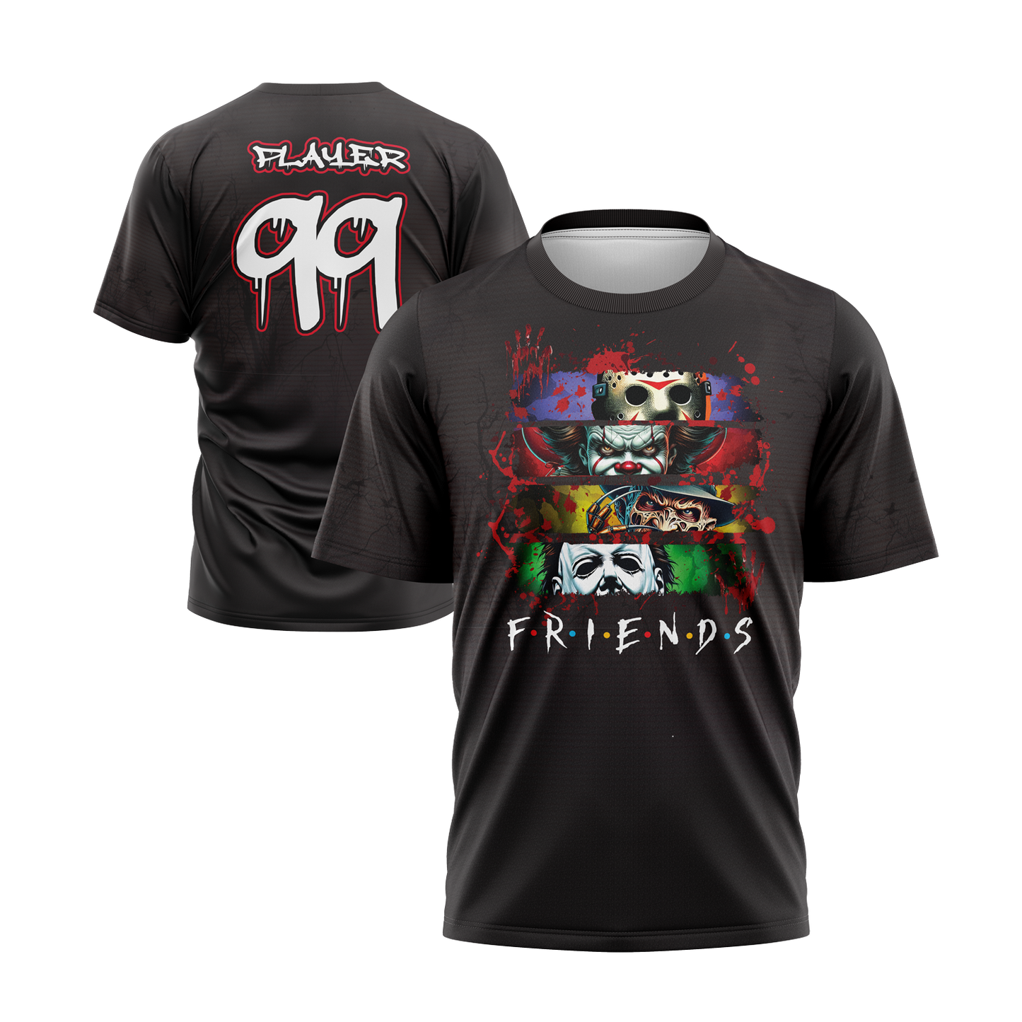 Halloween Friends Short Sleeve Jersey (Customized Buy-In)