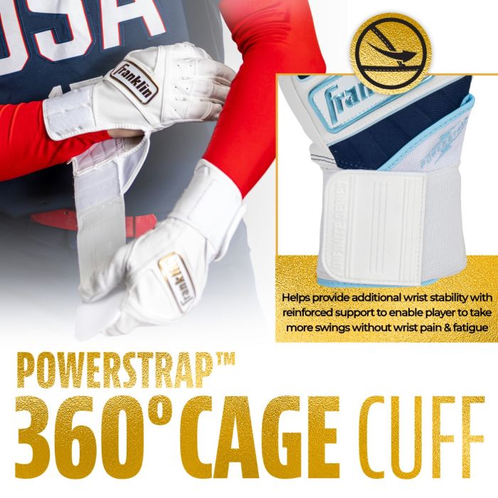 Franklin Powerstrap Infinite Fastpitch Batting Gloves (Multiple Colors)