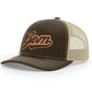 Gem Gloves R112 Trucker Hat - Brown/Khaki Script
