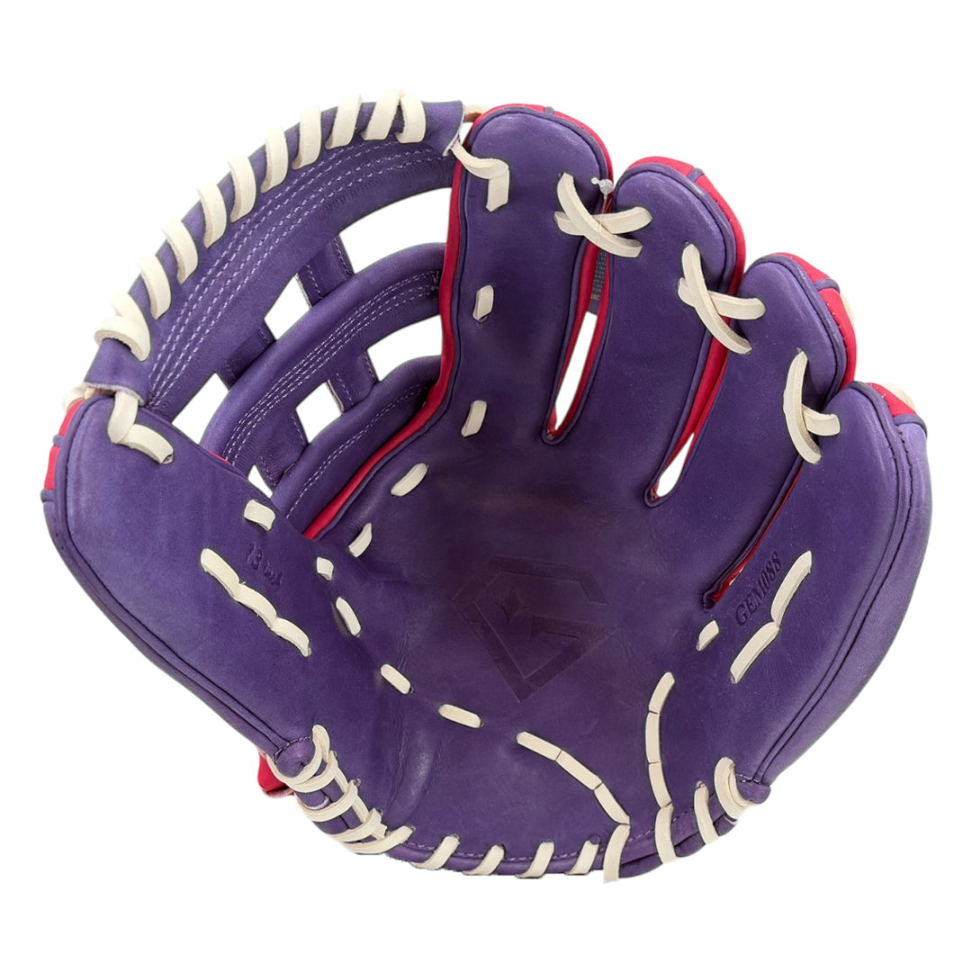 Purple baseball glove interior