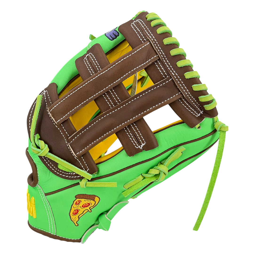 Gem Gloves Softball Fielding Glove - GEM090 Pizza Party – Product View | Smash It Sports | leather, kip, pro