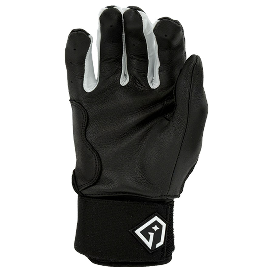 Gem Glove Prospector Long Cuff Batting Glove - Black/White