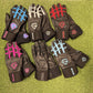 Gem Glove Prospector Long Cuff Batting Glove - Black/Pink