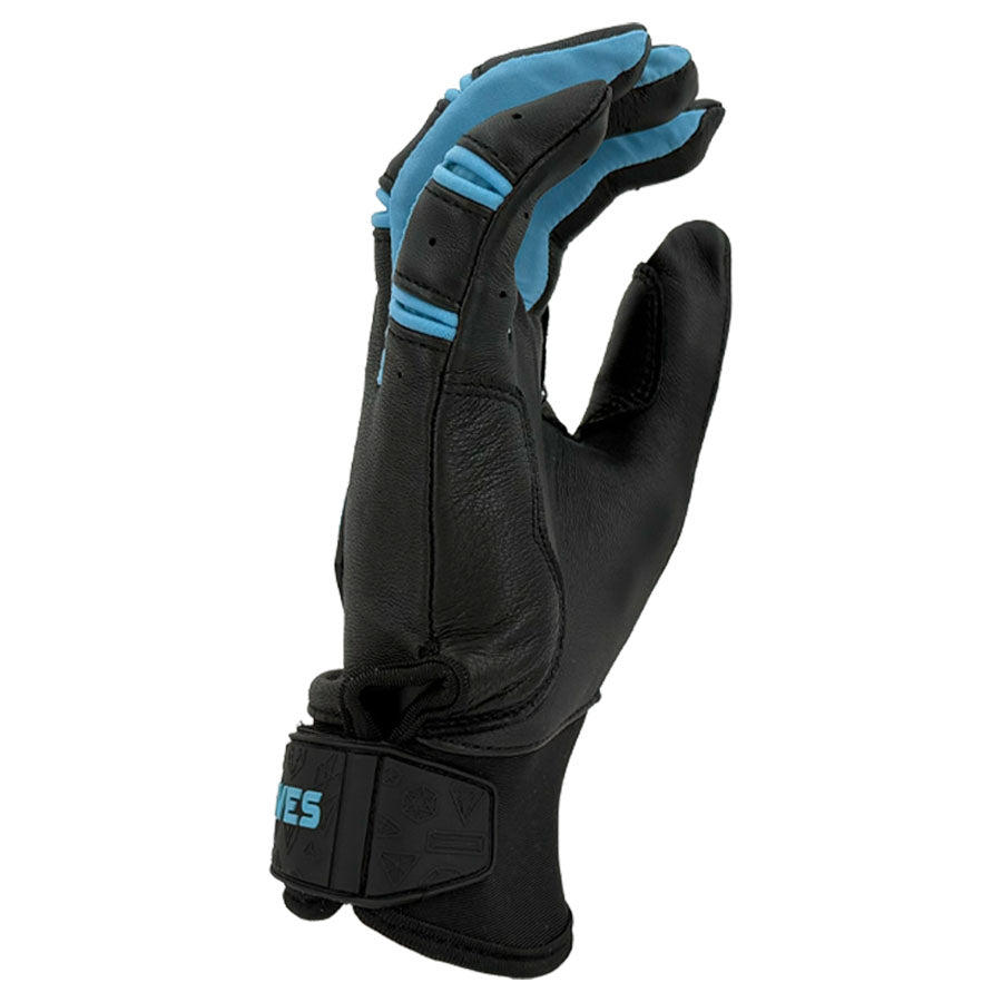 Gem Glove Prospector Short Cuff Batting Glove - Black/Carolina